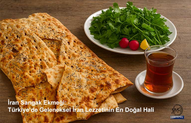 geleneksel Sangak ekmeğini